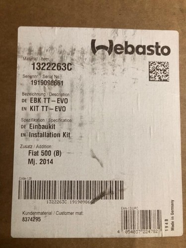 Webasto einbausatz - webasto,